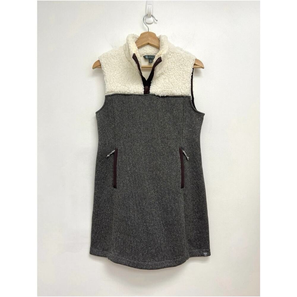 Title Nine Callitrix Sherpa Fleece Funnel Neck Tunic Vest Dress Hiking - Small - Picture 2 of 13